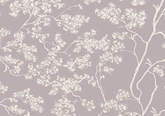 Cherry Blossom, Mauve - Twist&Fit Roller Blind - Image 6
